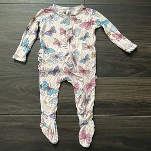 Posh Peanut Nora Ruffle Footie 0-3M
